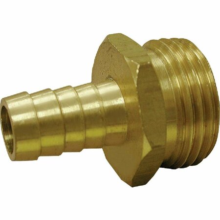 ANDERSON METALS 1/2 In. Barb x 3/4 In. MHT Brass Hose Barb 737048-0812